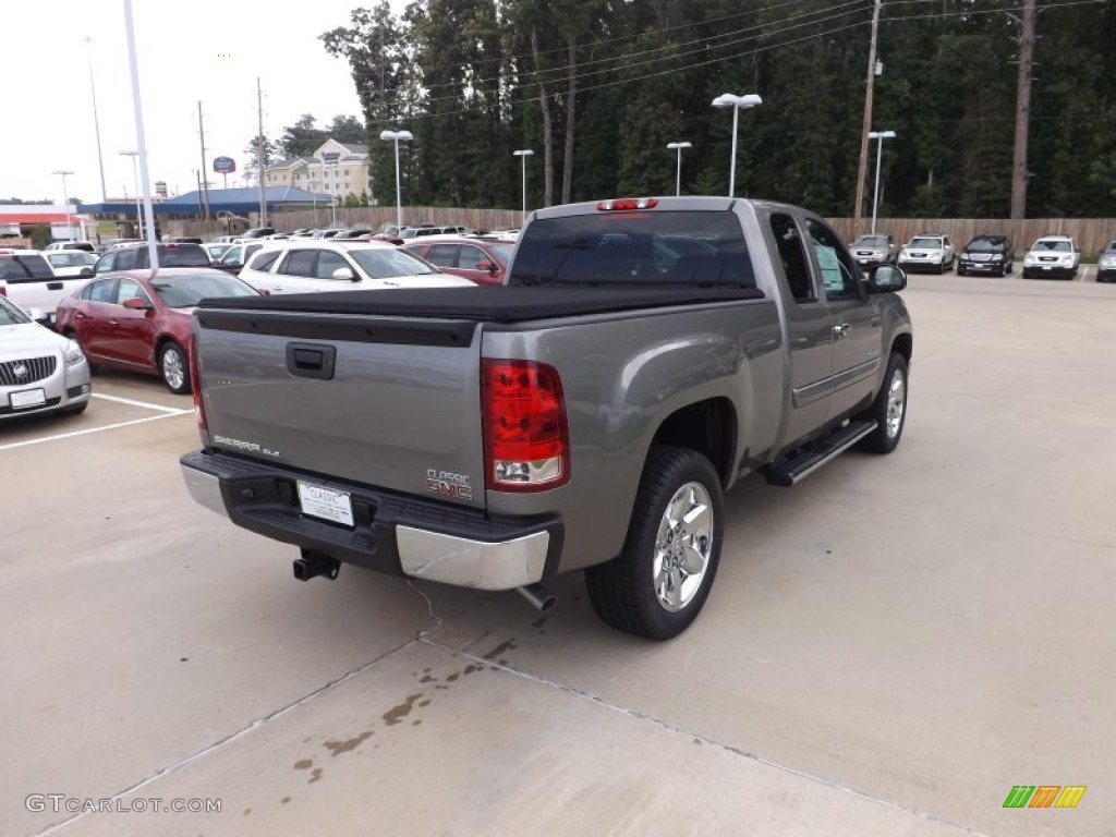 2013 Sierra 1500 SLE Extended Cab - Steel Gray Metallic / Ebony photo #5