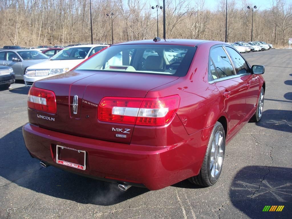 2007 MKZ AWD Sedan - Merlot Metallic / Light Stone photo #4