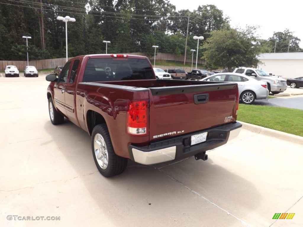 2013 Sierra 1500 SLE Extended Cab - Sonoma Red Metallic / Ebony photo #3
