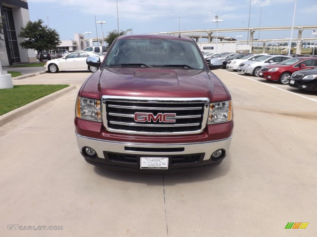 2013 Sierra 1500 SLE Extended Cab - Sonoma Red Metallic / Ebony photo #8