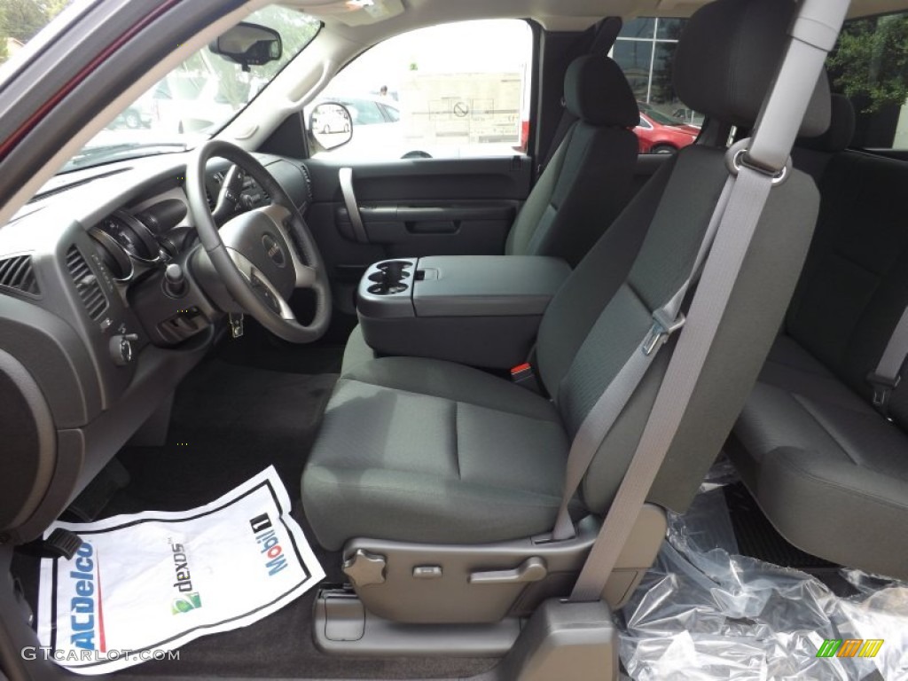 Ebony Interior 2013 GMC Sierra 1500 SLE Extended Cab Photo #68811128