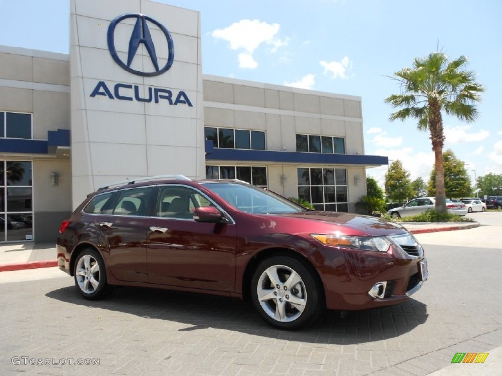 2012 TSX Technology Sport Wagon - Basque Red Pearl / Taupe photo #1