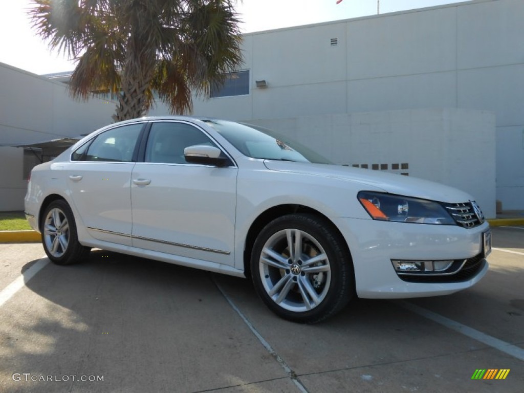 2013 Passat TDI SEL - Candy White / Cornsilk Beige photo #1