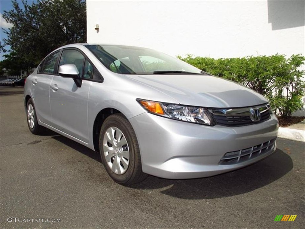 Alabaster Silver Metallic 2012 Honda Civic LX Sedan Exterior Photo #68814143
