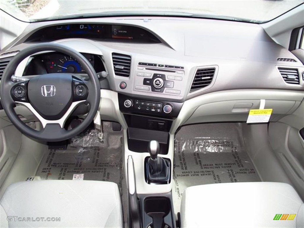 2012 Honda Civic LX Sedan Stone Dashboard Photo #68814173