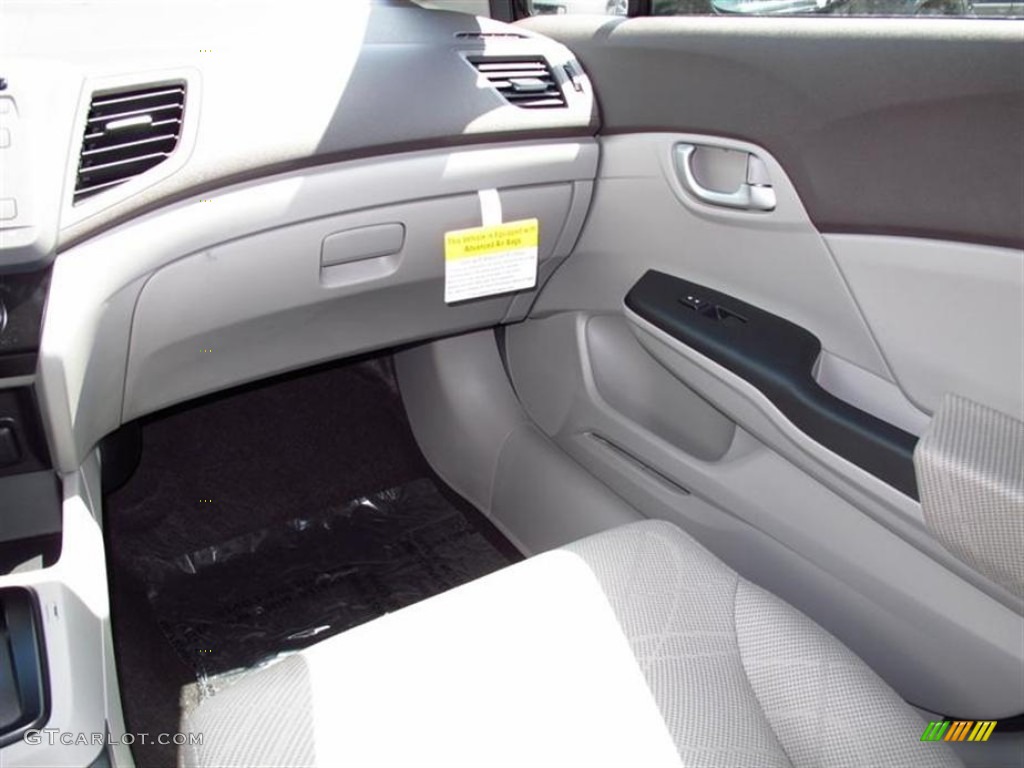 2012 Civic LX Sedan - Crystal Black Pearl / Gray photo #7