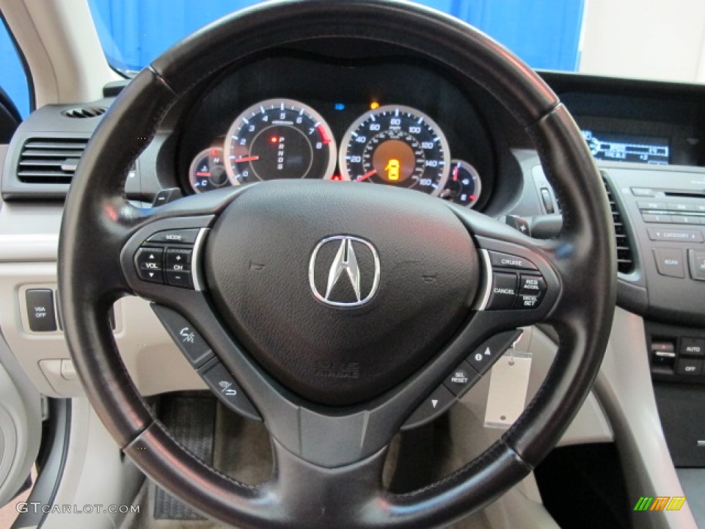 2009 Acura TSX Sedan Taupe Steering Wheel Photo #68817830