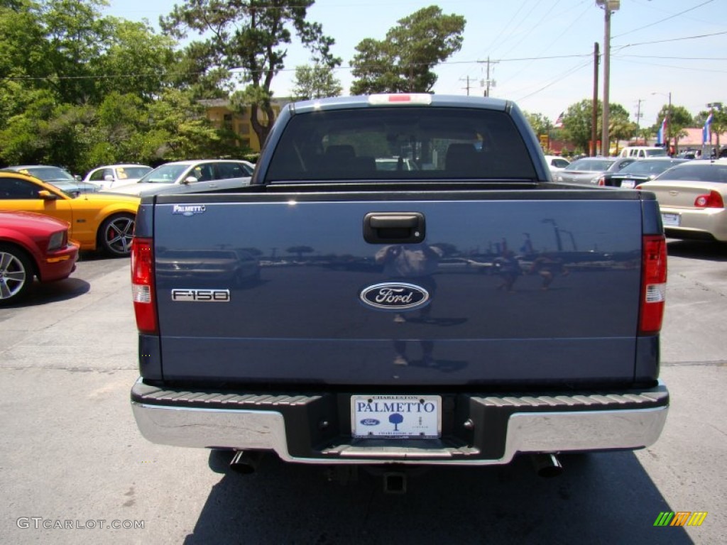 2004 F150 XLT SuperCrew - Medium Wedgewood Blue Metallic / Dark Flint photo #7