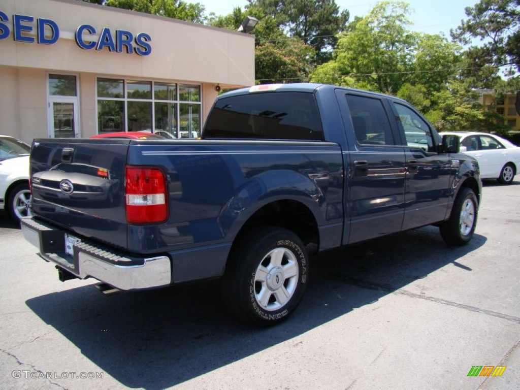 2004 F150 XLT SuperCrew - Medium Wedgewood Blue Metallic / Dark Flint photo #8