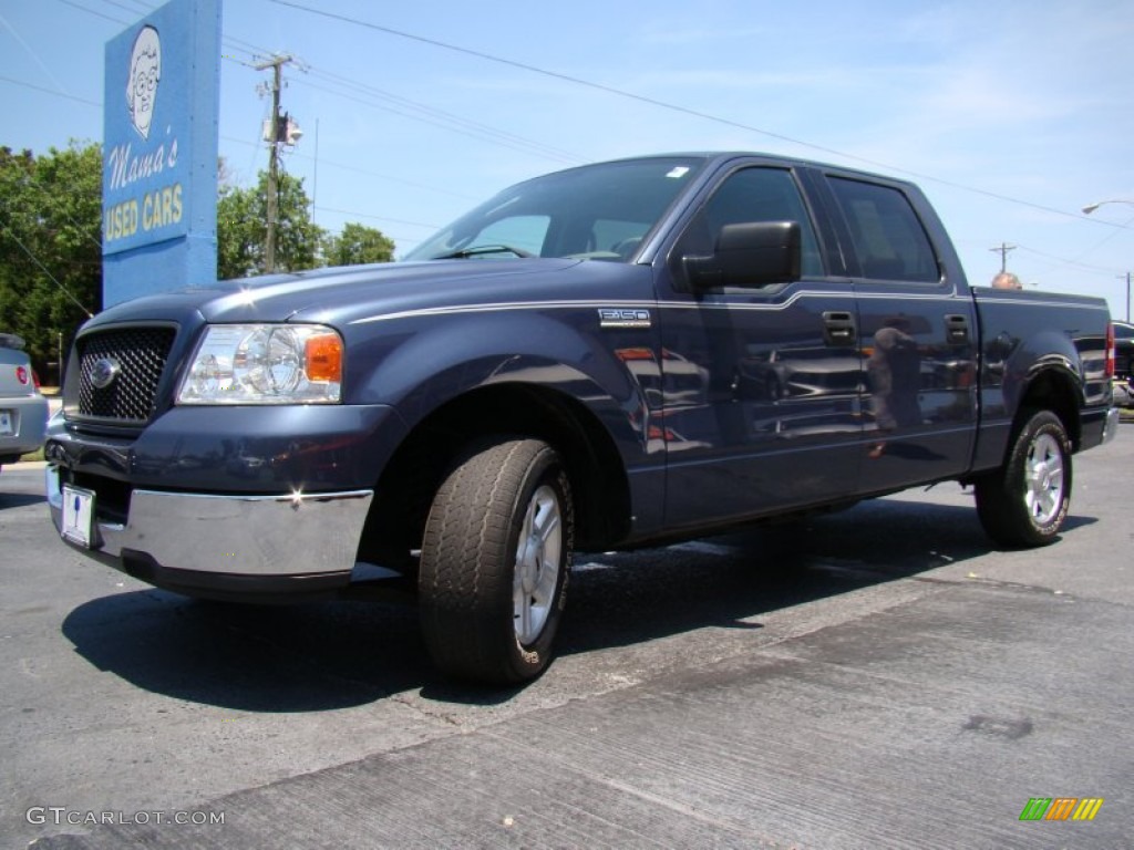2004 F150 XLT SuperCrew - Medium Wedgewood Blue Metallic / Dark Flint photo #28