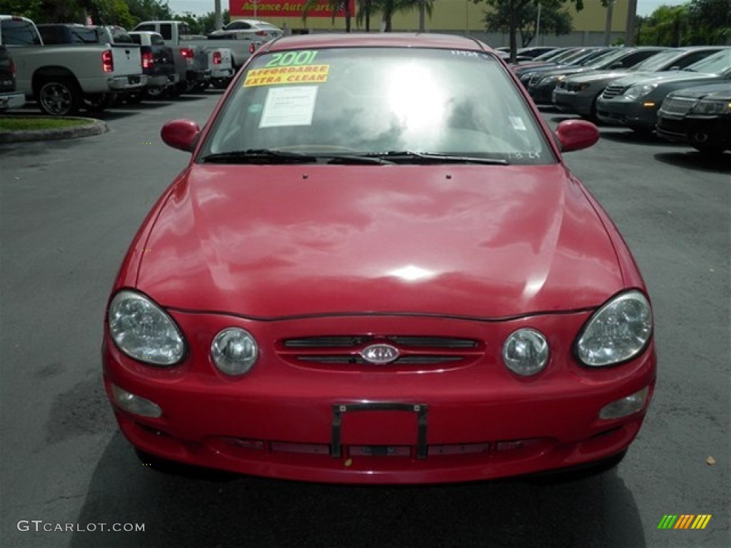 2001 Spectra GSX Sedan - Classic Red / Gray photo #6