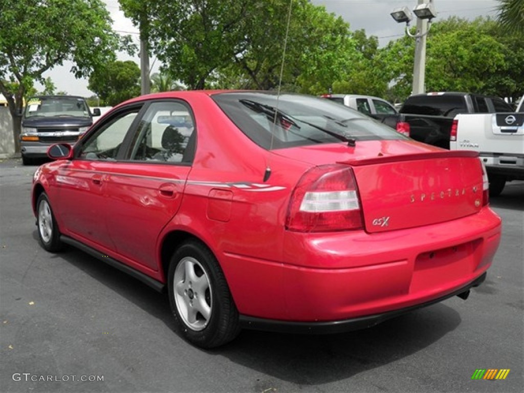 2001 Spectra GSX Sedan - Classic Red / Gray photo #11