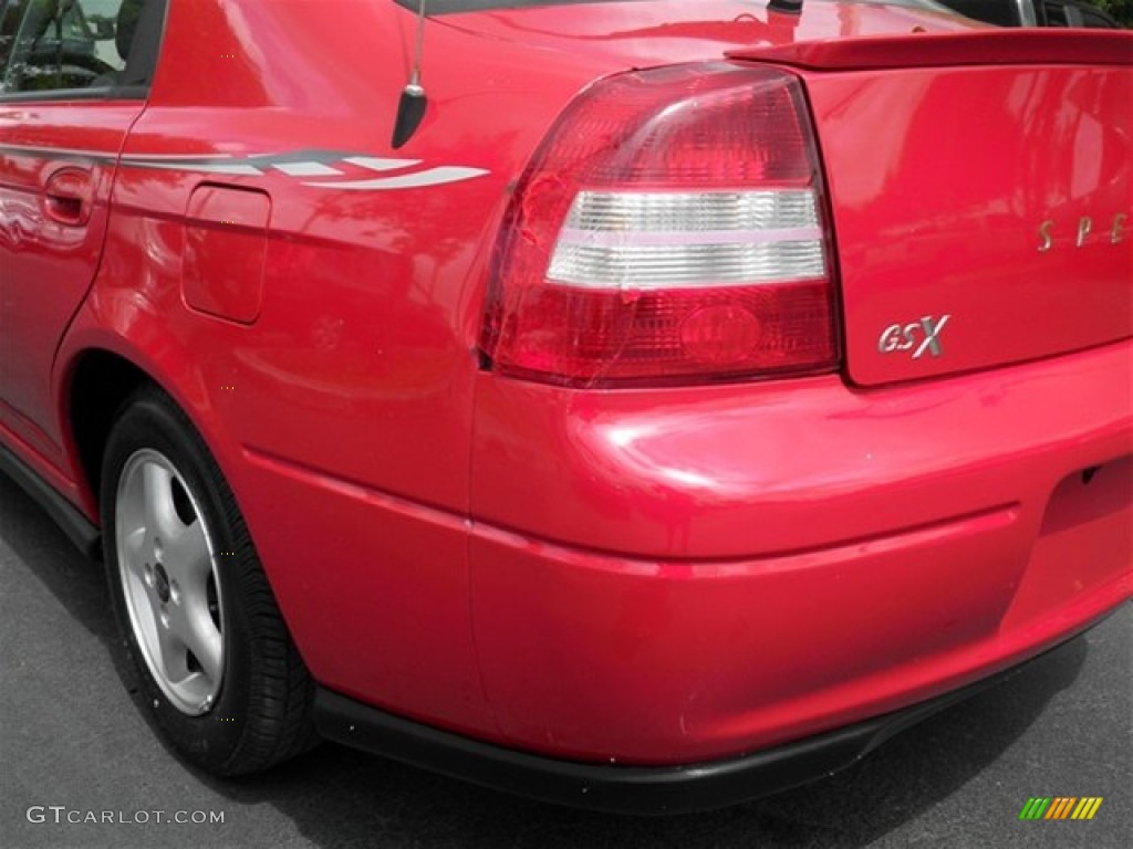 2001 Spectra GSX Sedan - Classic Red / Gray photo #12