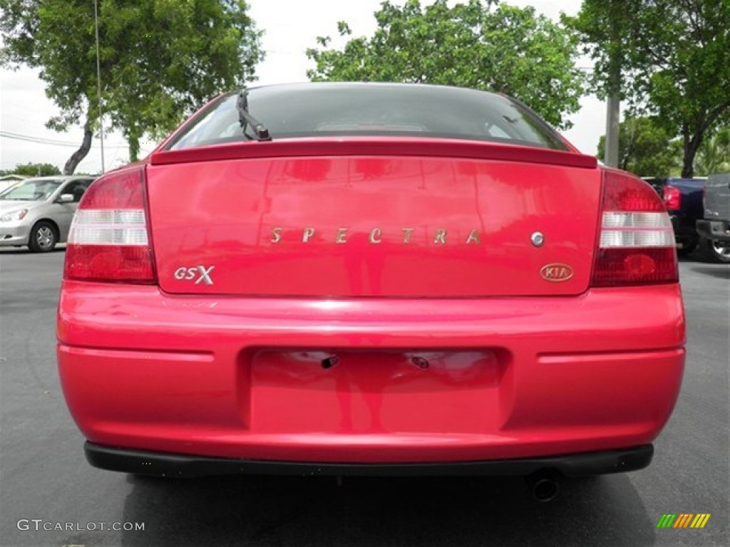 2001 Spectra GSX Sedan - Classic Red / Gray photo #14
