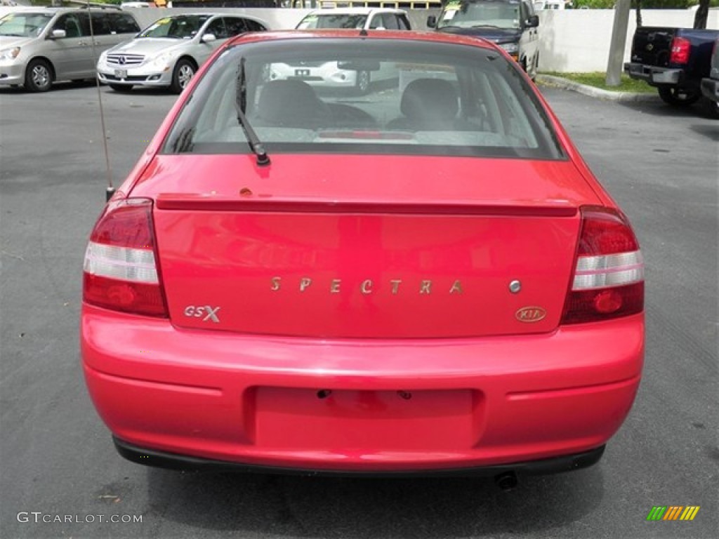 2001 Spectra GSX Sedan - Classic Red / Gray photo #15