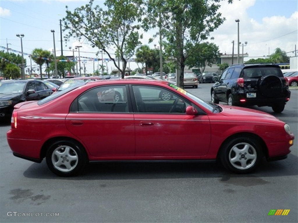 2001 Spectra GSX Sedan - Classic Red / Gray photo #19