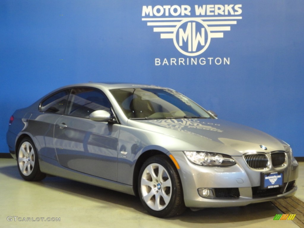 2009 3 Series 328xi Coupe - Space Grey Metallic / Black Dakota Leather photo #1