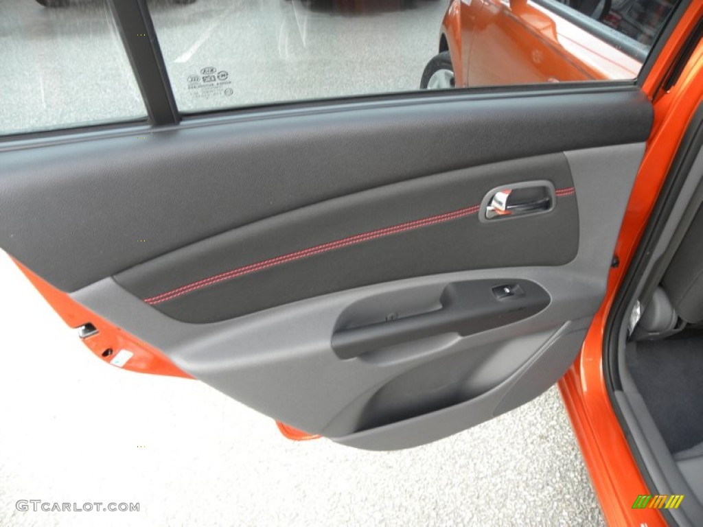 2010 Kia Rio Rio5 SX Hatchback Gray Sport Cloth Door Panel Photo #68819570
