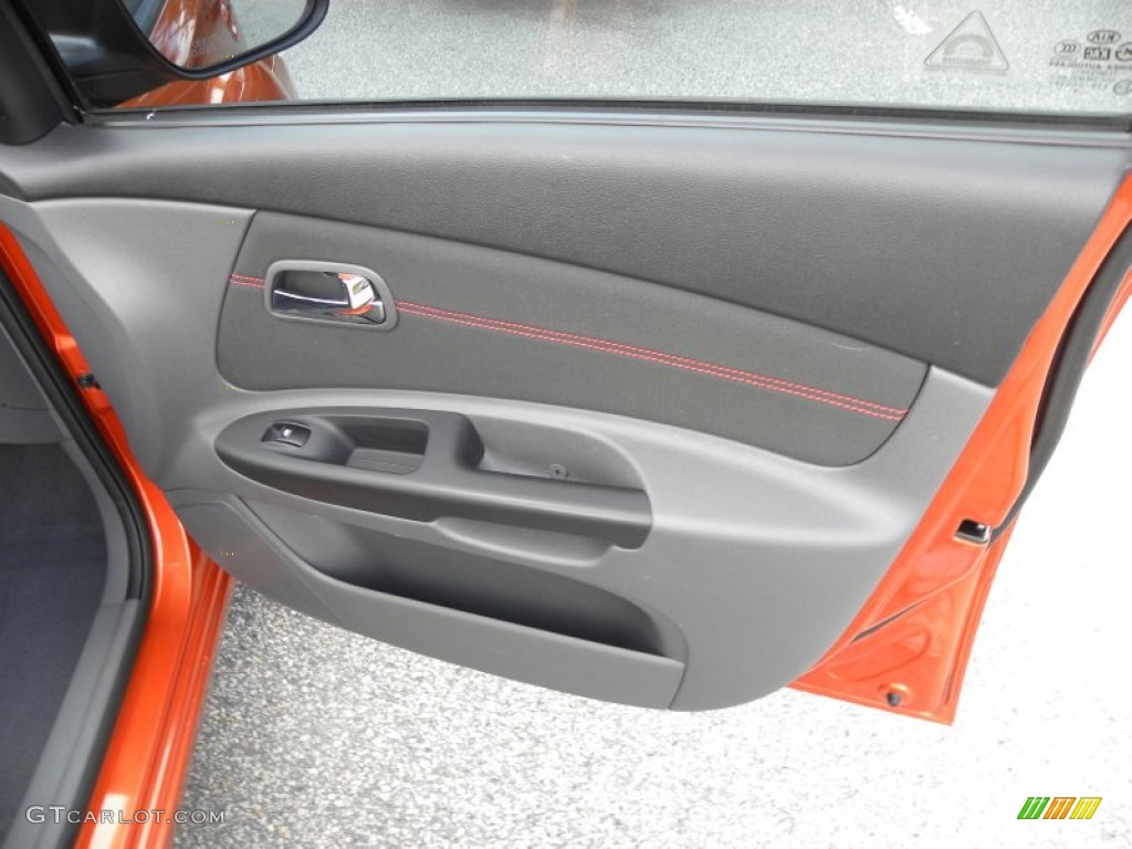 2010 Kia Rio Rio5 SX Hatchback Gray Sport Cloth Door Panel Photo #68819585