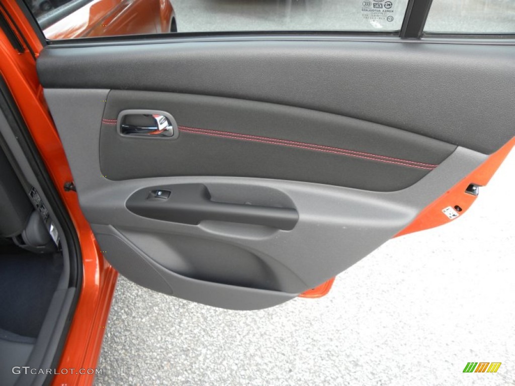 2010 Kia Rio Rio5 SX Hatchback Gray Sport Cloth Door Panel Photo #68819600