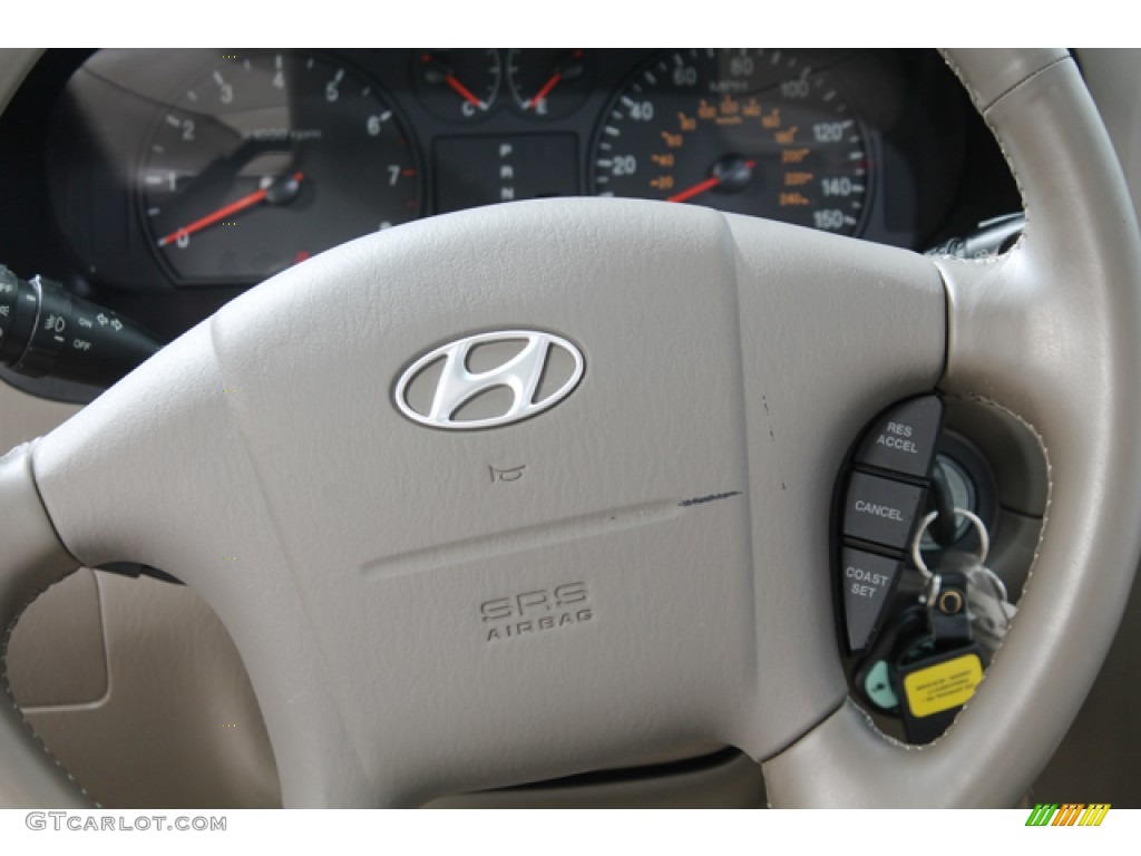 2005 Sonata GLS V6 - Powder White Pearl / Beige photo #8