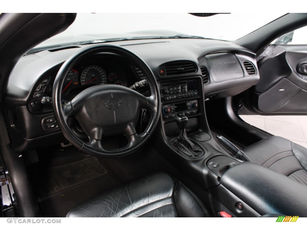 2002 Chevrolet Corvette Convertible Black Dashboard Photo #68820033