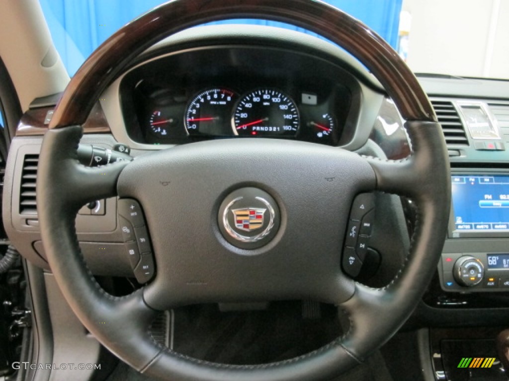 2010 Cadillac DTS Standard DTS Model Ebony Steering Wheel Photo #68820044