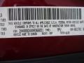 PRP: Deep Cherry Red Crystal Pearl 2010 Chrysler Town & Country Touring Color Code