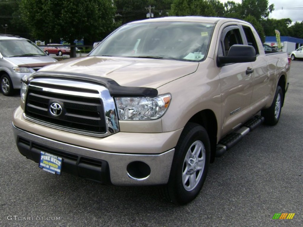 2010 Tundra Double Cab 4x4 - Sandy Beach Metallic / Sand Beige photo #1