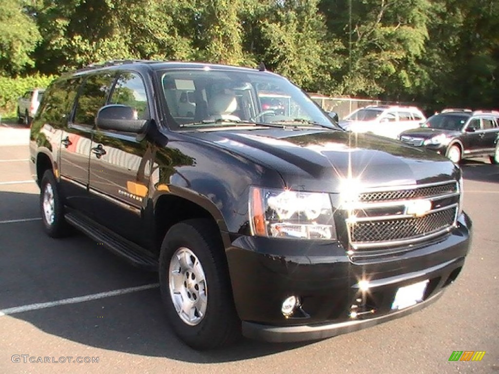 2012 Suburban LT 4x4 - Black / Light Titanium/Dark Titanium photo #3