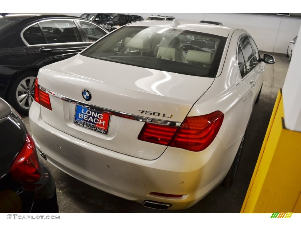 2012 7 Series 750Li Sedan - Mineral White Metallic / Oyster/Black photo #3