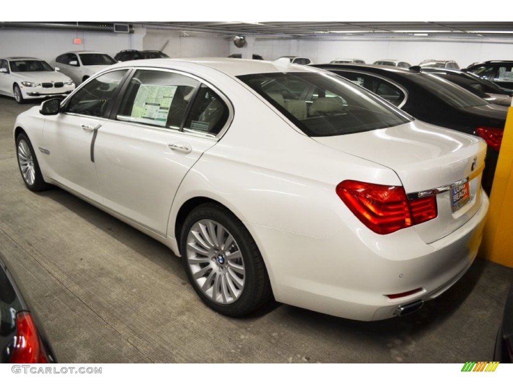 2012 7 Series 750Li Sedan - Mineral White Metallic / Oyster/Black photo #4