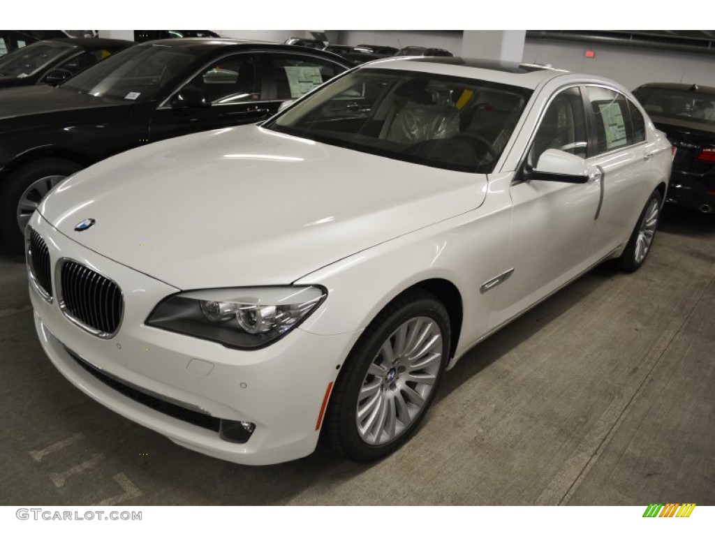 2012 7 Series 750Li Sedan - Mineral White Metallic / Oyster/Black photo #9