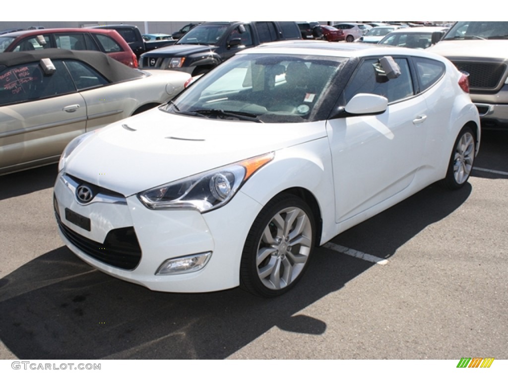 Century White 2012 Hyundai Veloster Standard Veloster Model Exterior Photo #68822606