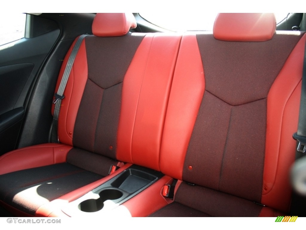 Black/Red Interior 2012 Hyundai Veloster Standard Veloster Model Photo #68822618