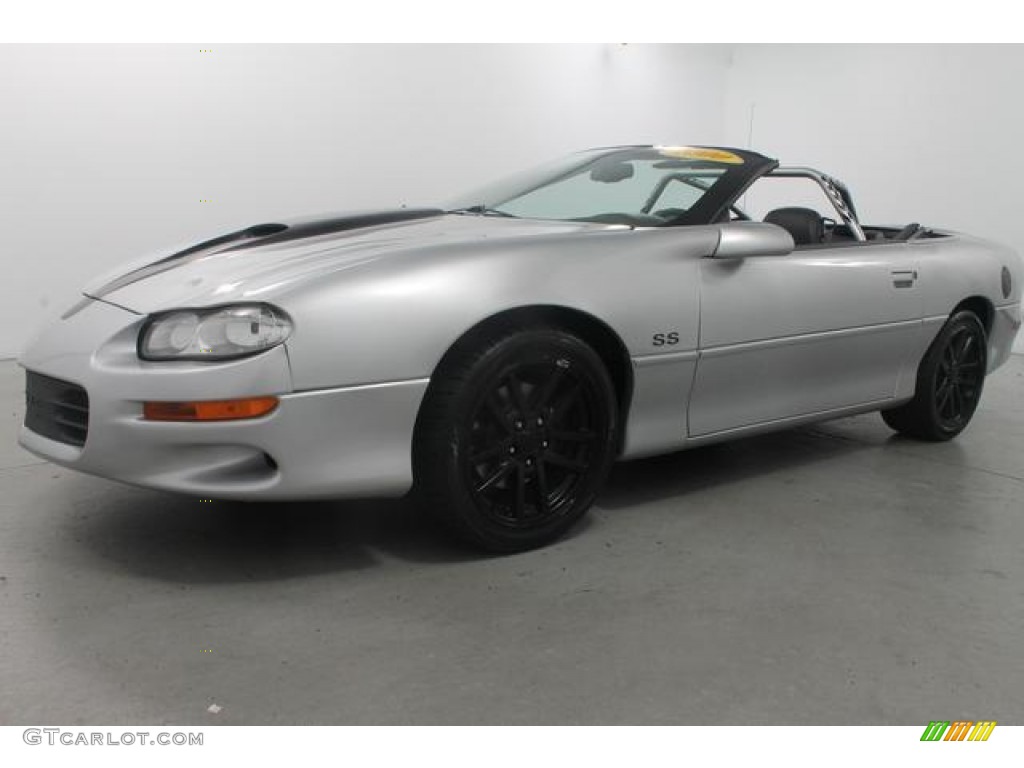 2000 Camaro Z28 Convertible - Sebring Silver Metallic / Ebony photo #2
