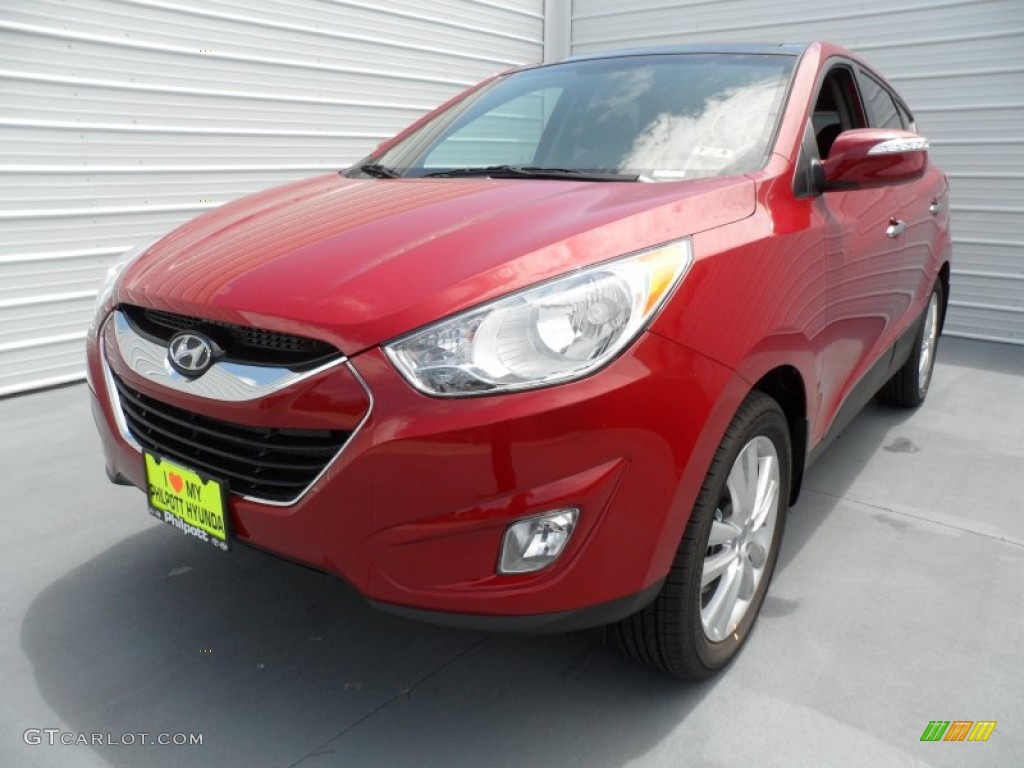 2013 Tucson Limited - Garnet Red / Taupe photo #6