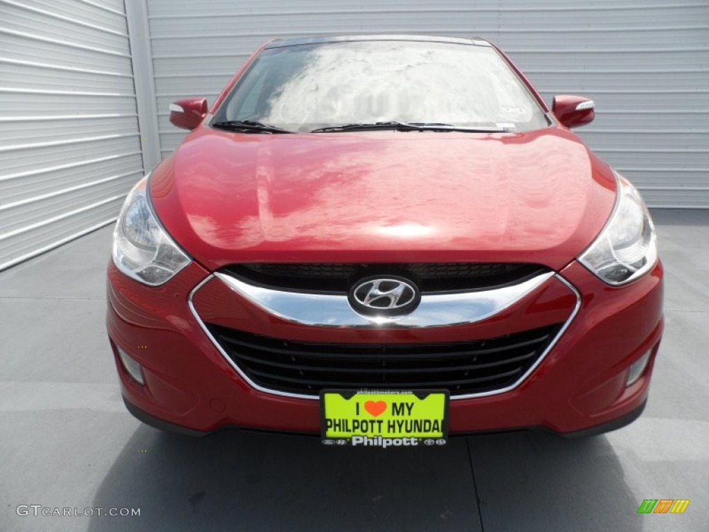 2013 Tucson Limited - Garnet Red / Taupe photo #7