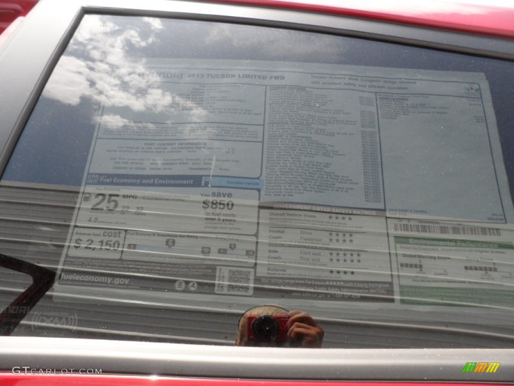 2013 Tucson Limited - Garnet Red / Taupe photo #35