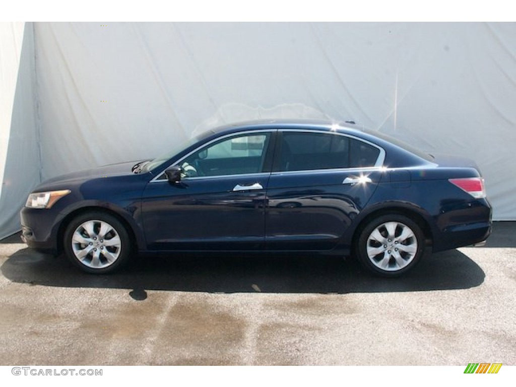 2009 Accord EX-L V6 Sedan - Royal Blue Pearl / Gray photo #8