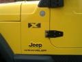 2004 Solar Yellow Jeep Wrangler X 4x4  photo #10