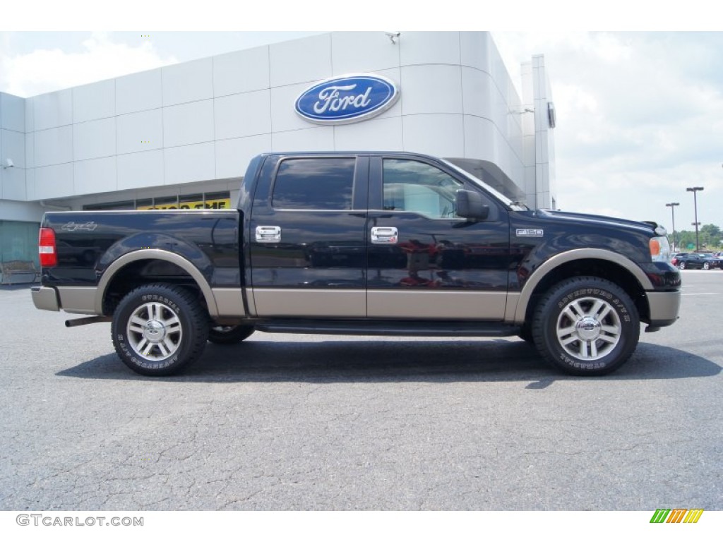 2006 F150 Lariat SuperCrew 4x4 - Black / Tan photo #2