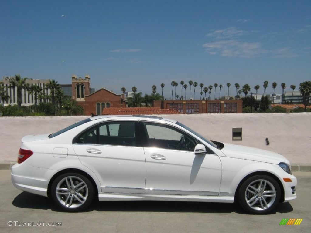 Polar White 2013 Mercedes-Benz C 250 Sport Exterior Photo #68830311