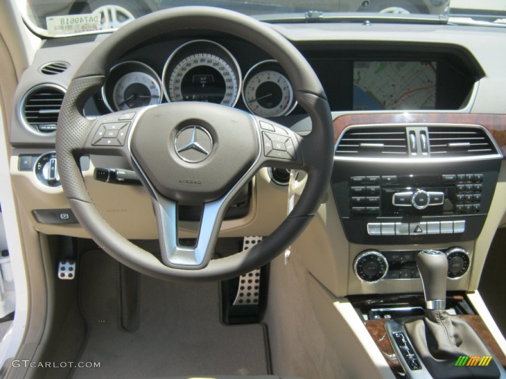 2013 Mercedes-Benz C 250 Sport Almond/Mocha Dashboard Photo #68830365