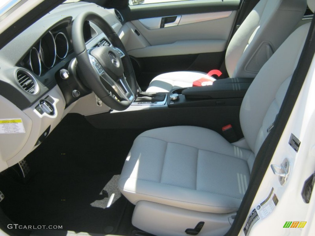 Ash/Black Interior 2013 Mercedes-Benz C 250 Sport Photo #68830437