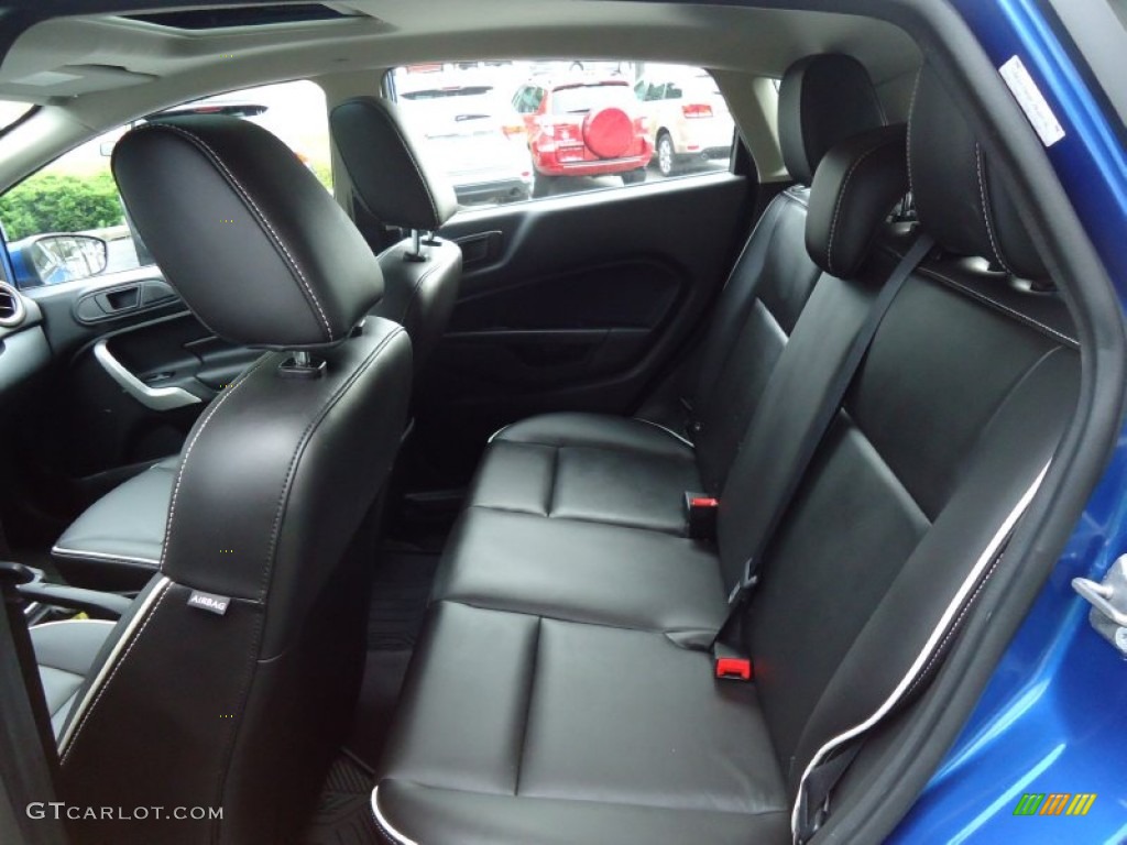 Charcoal Black Leather Interior 2011 Ford Fiesta SES Hatchback Photo #68830440