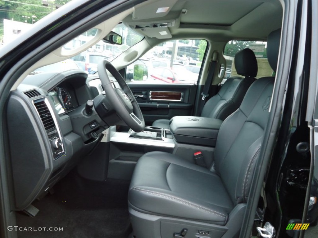 Dark Slate Gray Interior 2012 Dodge Ram 1500 Laramie Crew Cab 4x4 Photo #68831370