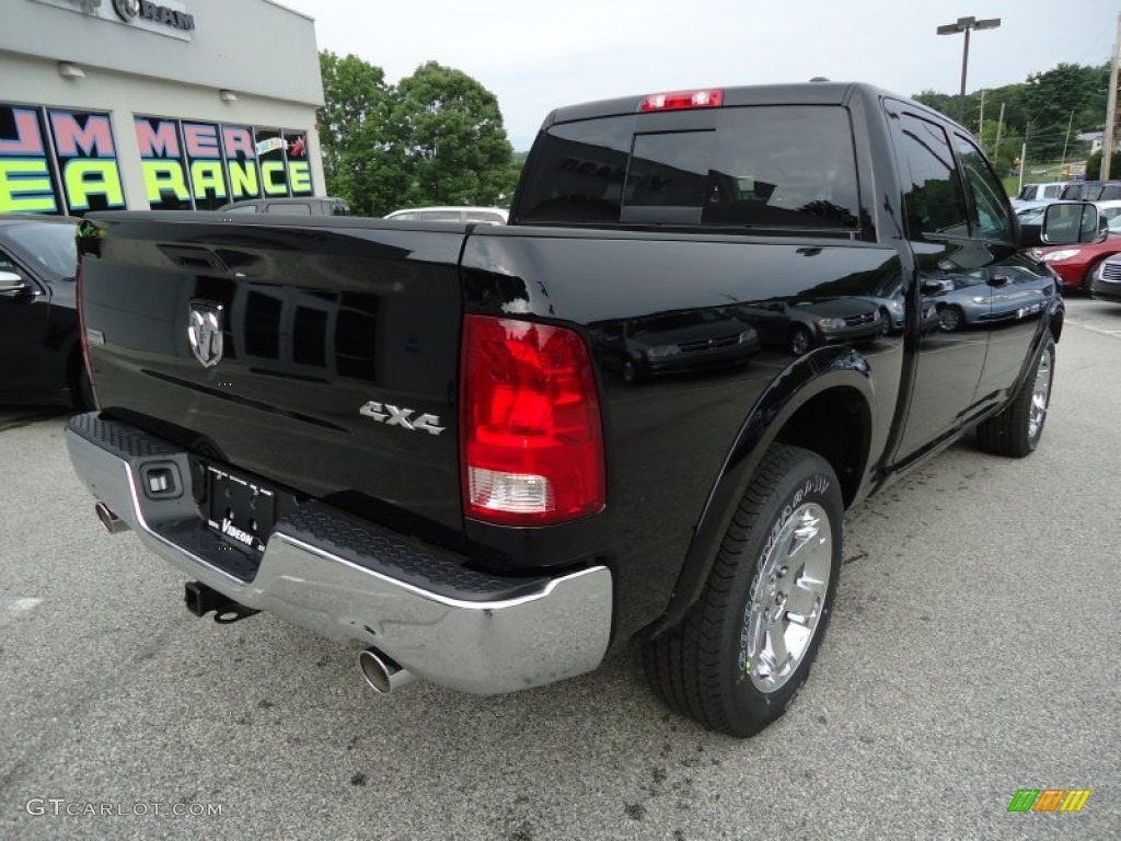 2012 Ram 1500 Laramie Crew Cab 4x4 - Black / Dark Slate Gray photo #5