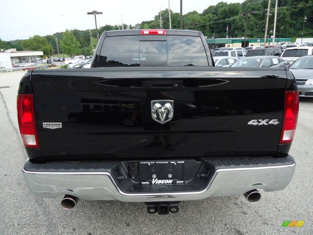 2012 Ram 1500 Laramie Crew Cab 4x4 - Black / Dark Slate Gray photo #6