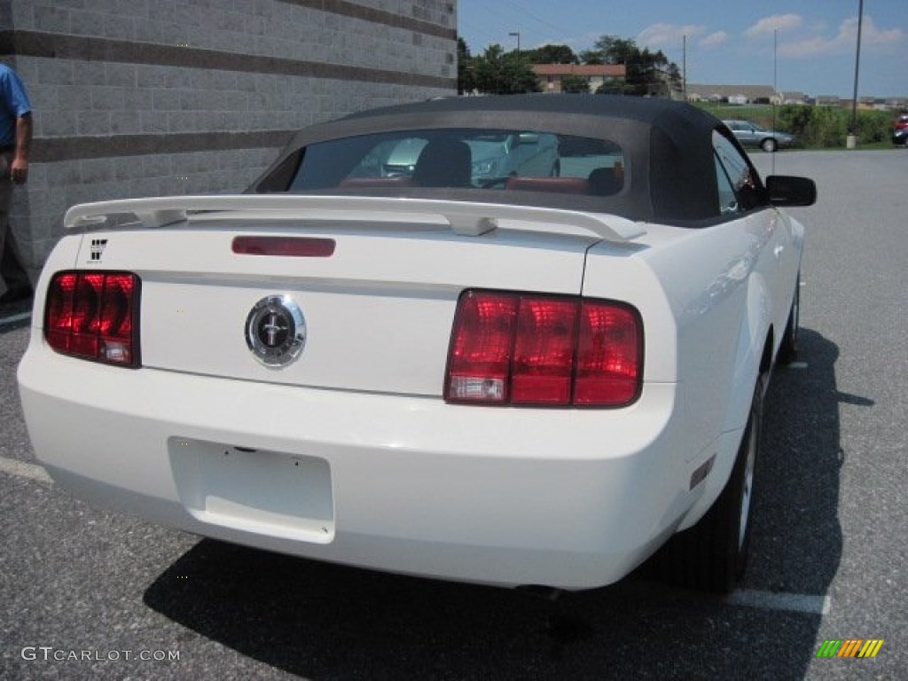 2005 Mustang V6 Premium Convertible - Performance White / Red Leather photo #7